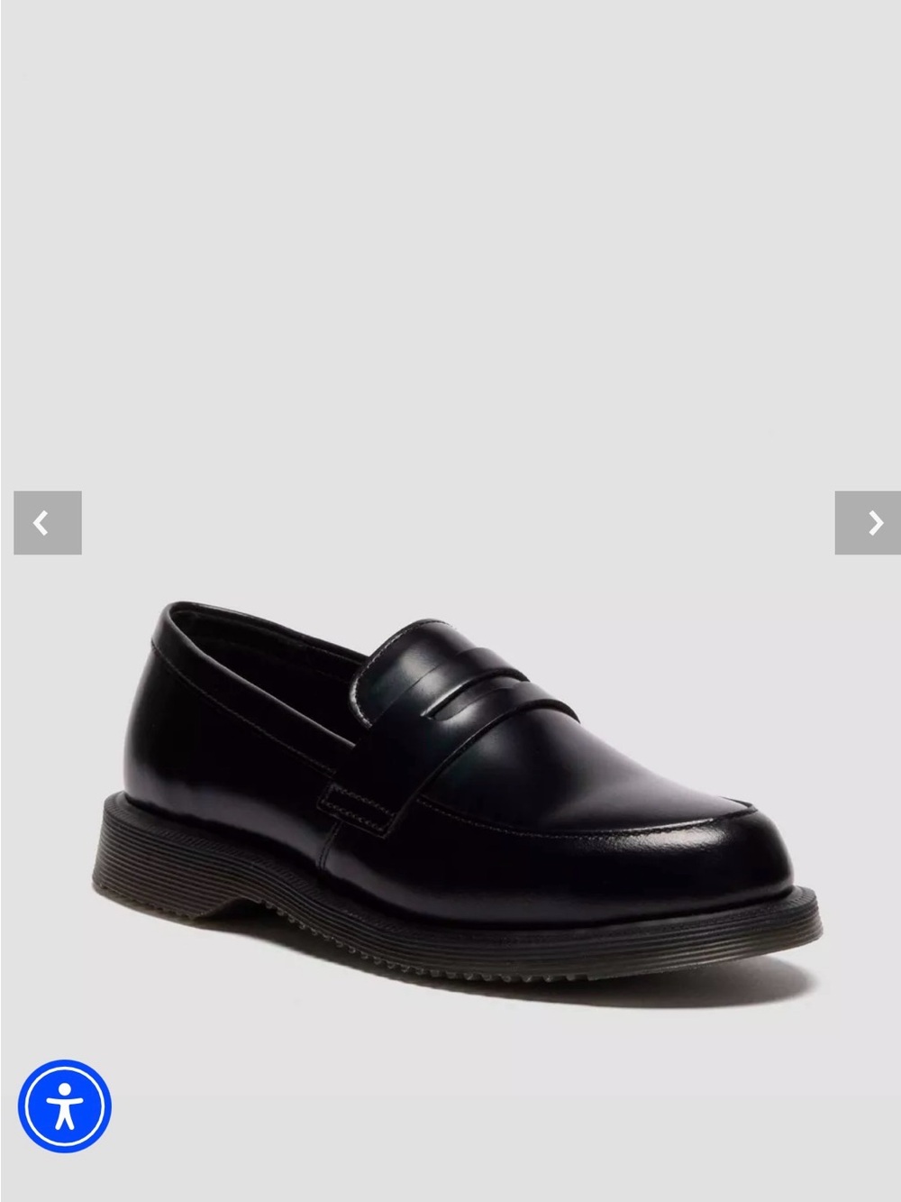 Temara Dr Martens Classic Black Leather Penny Loafers